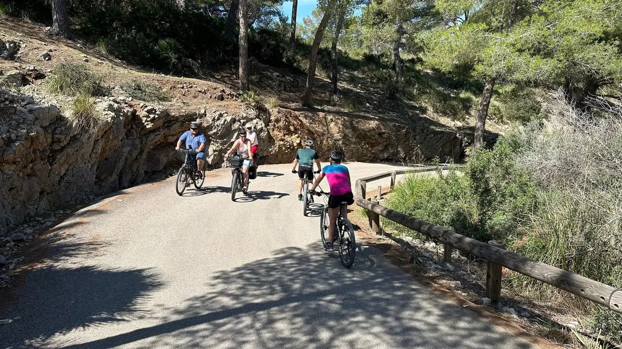 Radwege Mallorca: Radgruppe am Anstieg zum Cap de Formentor auf der PetitHotel Tour