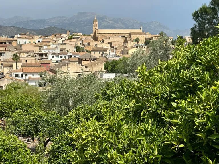 Sineu Mallorca Radurlaub: Blick auf Selva und die Tramuntana während der Sternfahrt Ariany/Sineu
